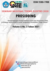 Prosiding Seminar Nasional Teknik Elektro (SNTE) Volume 6 No. 2 Tahun 2021: Pengembangan Produk Berbasis Riset dan Kerjasama DUDI di Bidang Teknik Elektro untuk Penguatan Pendidikan Tinggi Vokasi